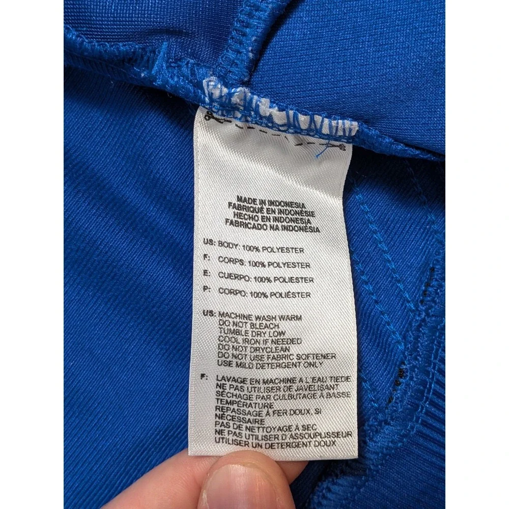 Adidas Climalite Track Jacket Mens L Royal Blue Black 3-Stripe Full Zip Gym